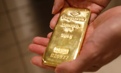 Gold eases as greenback companies; focal point on Fed cues, U.S. information