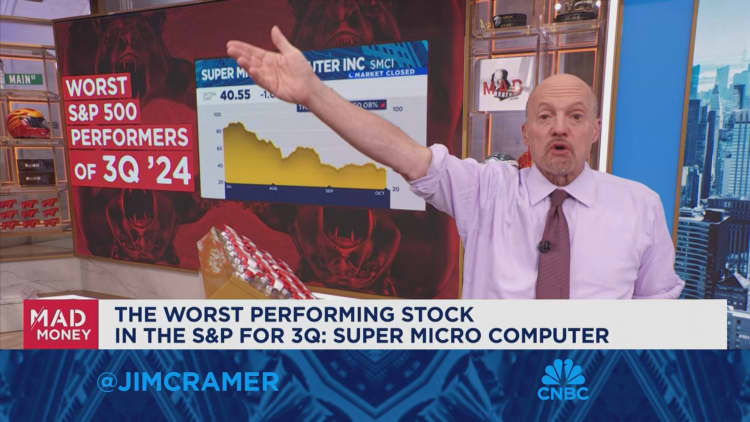 Jim Cramer breaks down the S&P 500's worst performers in Q3